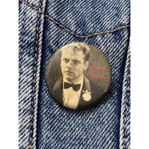 James Cagney Pinback Vintage Button Badge Old Hollywood Movie Pin #271